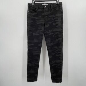 Sanctuary Sz 8 Black Camo Ankle Skinny Jeans Stretch Casual Pant Social Standard
